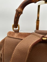 Image 13 of Gucci Bamboo Brown Suede Backpack