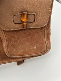 Image 6 of Gucci Bamboo Brown Suede Backpack