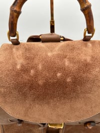 Image 3 of Gucci Bamboo Brown Suede Backpack