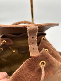 Image 9 of Gucci Bamboo Brown Suede Backpack