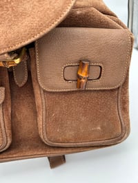 Image 5 of Gucci Bamboo Brown Suede Backpack