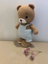 Image 2 of Benny – A Soft Little Bear in Blue Overalls