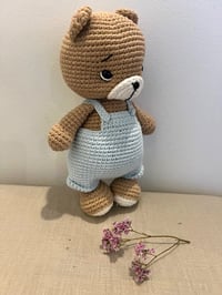 Image 3 of Benny – A Soft Little Bear in Blue Overalls