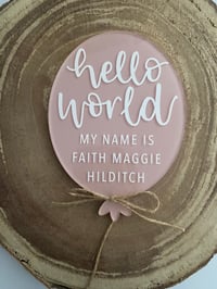 Image 2 of Personalised Baby Announcement Acrylic Balloon 