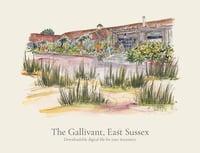 Image 1 of The Gallivant Watercolour Painting – Digital Download Wedding Venue Illustration