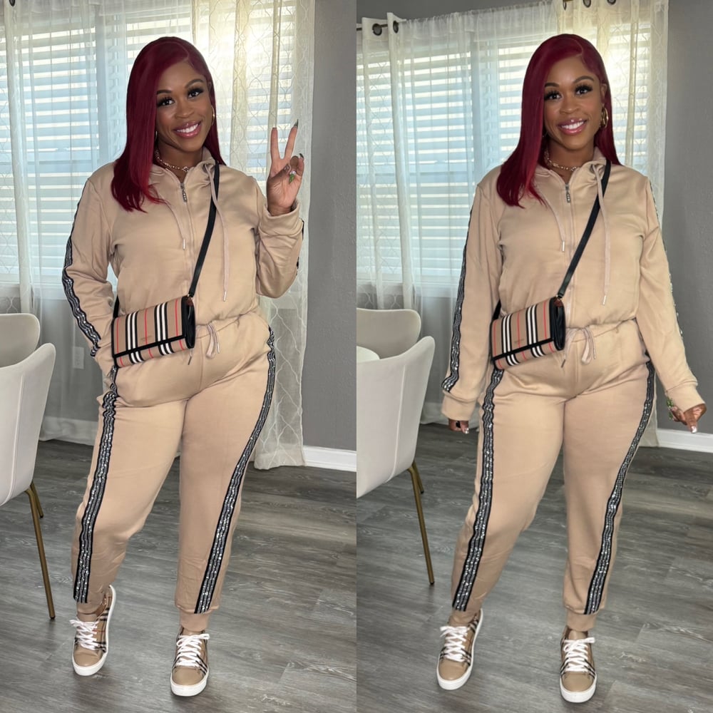 Image of 3 Stripe Bling (Sand)