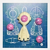 Image 1 of Glow-In-The-Dark Pocketnaut - Cotton Candy Swirl Faces!