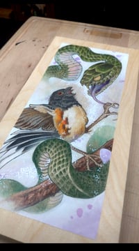 Image 2 of Birds and Snake Print