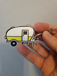Image 2 of 3D Printed Retro Camper Keychain | Custom Color RV Accessory
