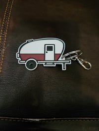 Image 3 of 3D Printed Retro Camper Keychain | Custom Color RV Accessory