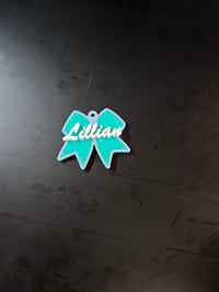 Image 3 of Personalized Bow Name Keychain – Custom 3D Printed Gift
