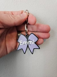 Image 1 of Personalized Bow Name Keychain – Custom 3D Printed Gift