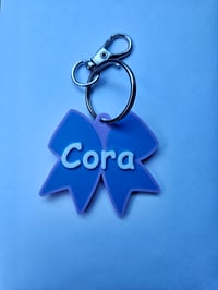 Image 2 of Personalized Bow Name Keychain – Custom 3D Printed Gift