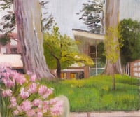 Pink Flowers Cloudy Day