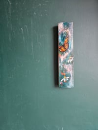 Image 4 of Monarch butterfly & daisy dream, Scottish Stave Art.