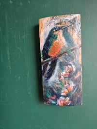 Image 3 of Hummingbird blossom, Scottish Stave Art.