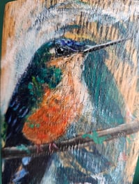 Image 4 of Hummingbird blossom, Scottish Stave Art.