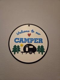Image 1 of Welcome to Our Camper Sign – 3D Printed Camper Decor