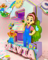 Image 2 of Ms. Rachel 3D letters