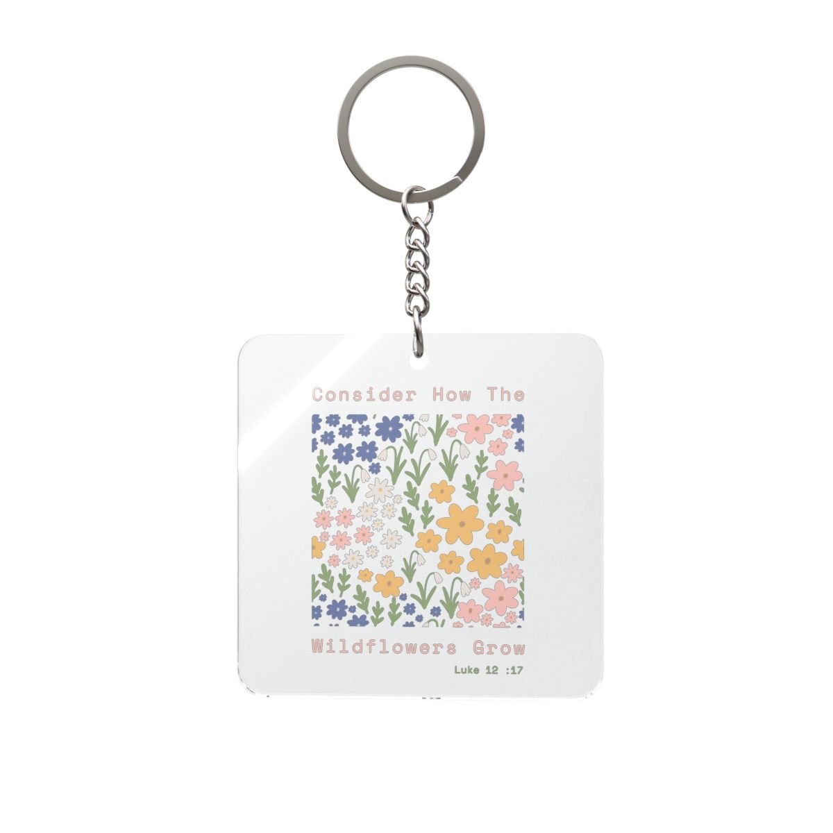Consider How The Wildflowers Grow' Floral Keyring | Getupstyle
