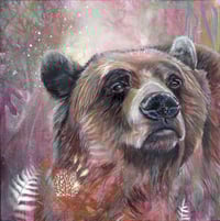 Original Acrylic Brown Bear Painting by Tammy Mercier