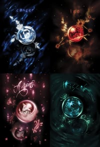 Image 3 of Zodiac Postcards ˚𖥔‧🪐 ⋆⁺₊★彡