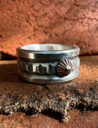 Image 5 of WL&A Handmade Wide Band Ingot & Ancient Bronze Peak Rings