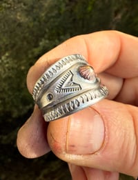 Image 3 of WL&A Handmade Arrowhead Cigar Band Ingot & Ancient Bronze Ring - Size 10