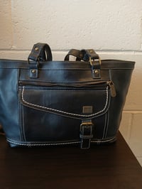 Image 1 of B.O.C. Black Leather Purse 