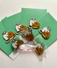 Image 3 of Limited Edition Bacon Egg and Cheese Rat Pin (surprise leftovers)