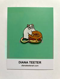 Image 4 of Limited Edition Bacon Egg and Cheese Rat Pin (surprise leftovers)