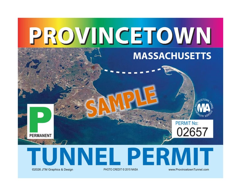 PROVINCETOWN TUNNEL PERMIT DECAL