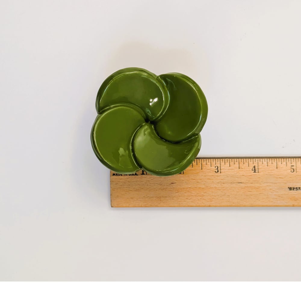 Image of Set of Four Handmade Ceramic Clover Leaf Bowls