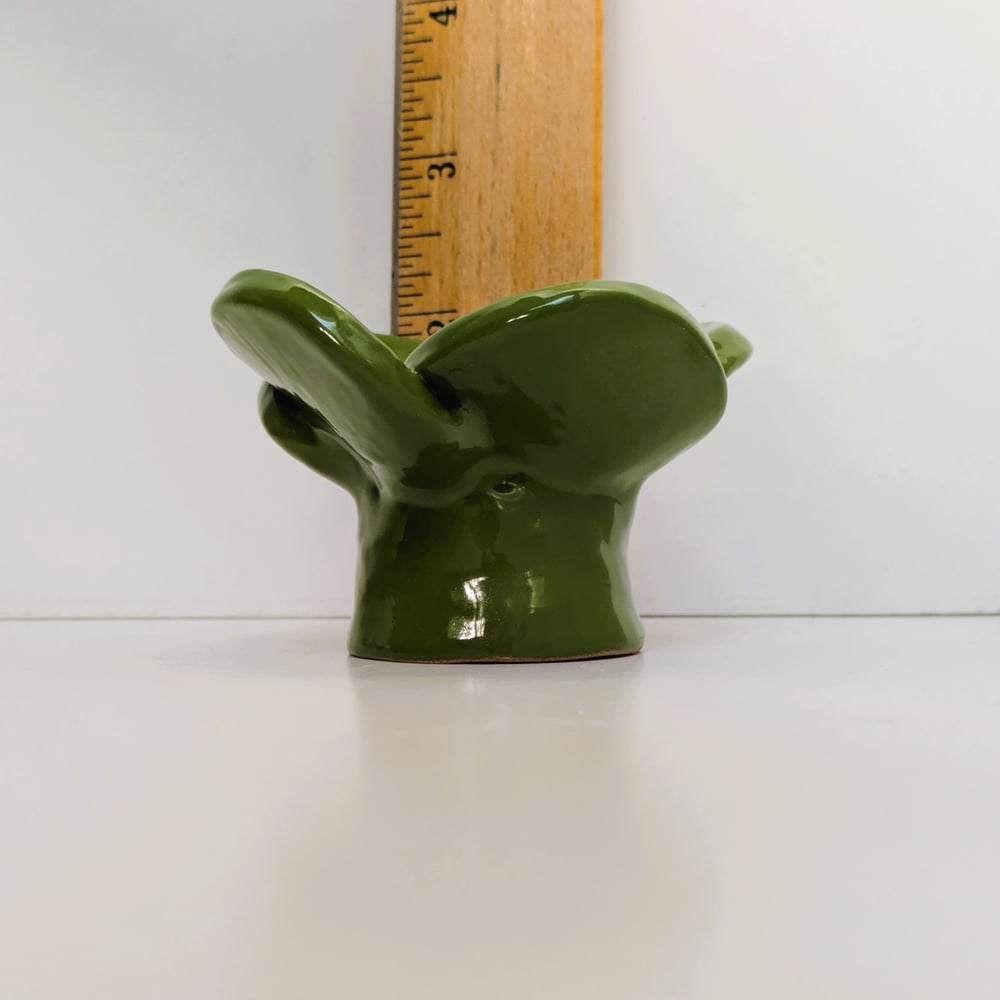 Image of Set of Four Handmade Ceramic Clover Leaf Bowls