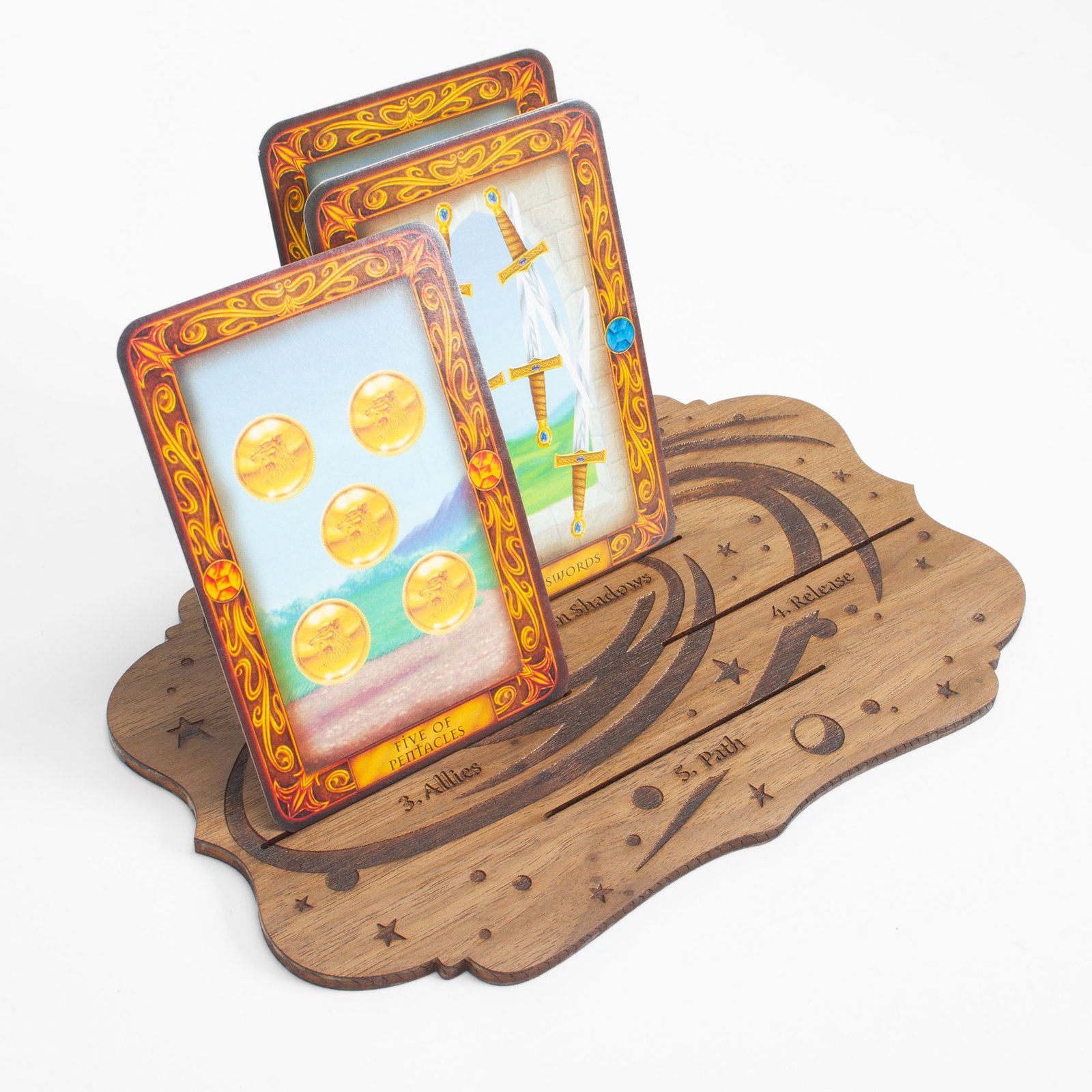 Tarot card holder - 5 card spread with a galactic theme | Living