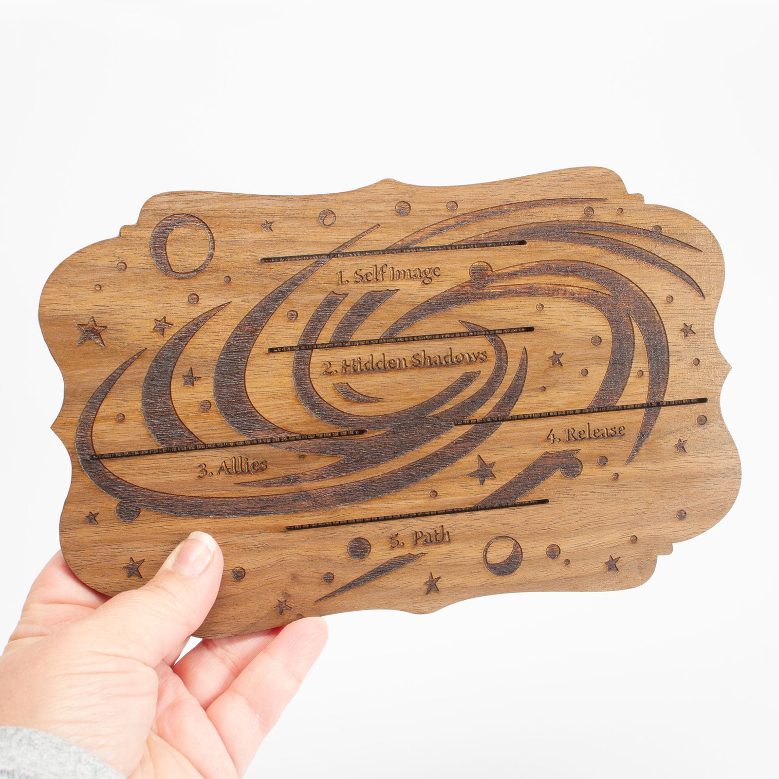 Tarot card holder - 5 card spread with a galactic theme | Living