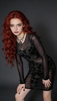 Image 1 of Ella Enchanted - Gothic Mesh Dress