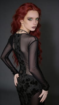 Image 3 of Ella Enchanted - Gothic Mesh Dress