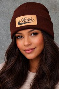 Image 2 of FAITH BEANIE/BROWN 