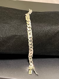 Image 2 of Diamond Cut Tiger Eye Sterling Silver Bracelet