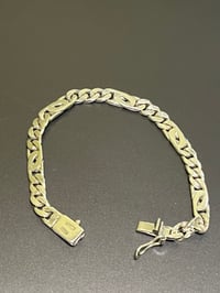 Image 3 of Diamond Cut Tiger Eye Sterling Silver Bracelet