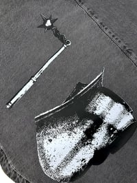 Image 3 of Medieval Cropped Denim Button Down- XL 2