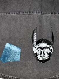 Image 3 of Medieval Cropped Denim Button Down- Large 3