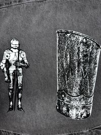 Image 3 of Medieval Cropped Denim Button Down- Large 2