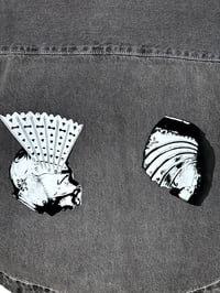 Image 3 of Medieval Cropped Denim Button Down- Large 1