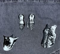 Image 3 of Medieval Cropped Denim Button Down- Medium 5