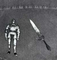 Image 3 of Medieval Cropped Denim Button Down- Medium 4