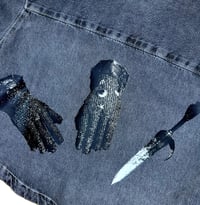 Image 3 of Medieval Cropped Denim Button Down- Medium 2