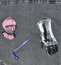 Image 3 of Medieval Cropped Denim Button Down- Small 4