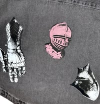 Image 3 of Medieval Cropped Denim Button Down- Small 3